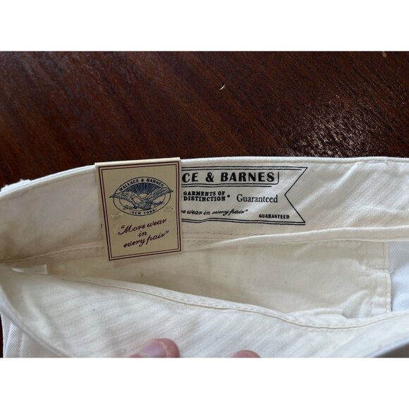 NWT J Crew Mens 33 White Wallace & Barnes 8" Pleated Cutoff Chino Shorts $129 - Picture 7 of 12